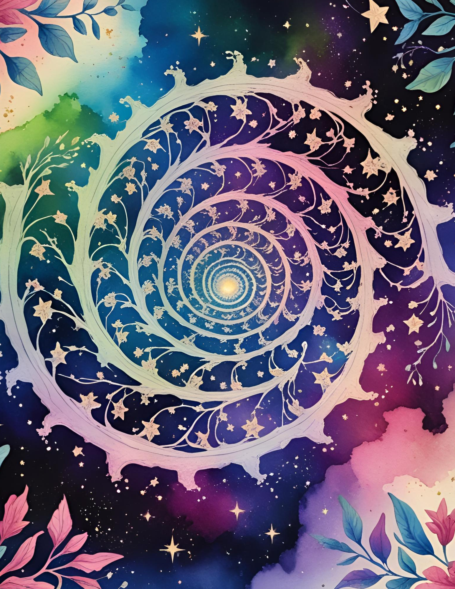 24 Celestial Watercolor Digital Papers