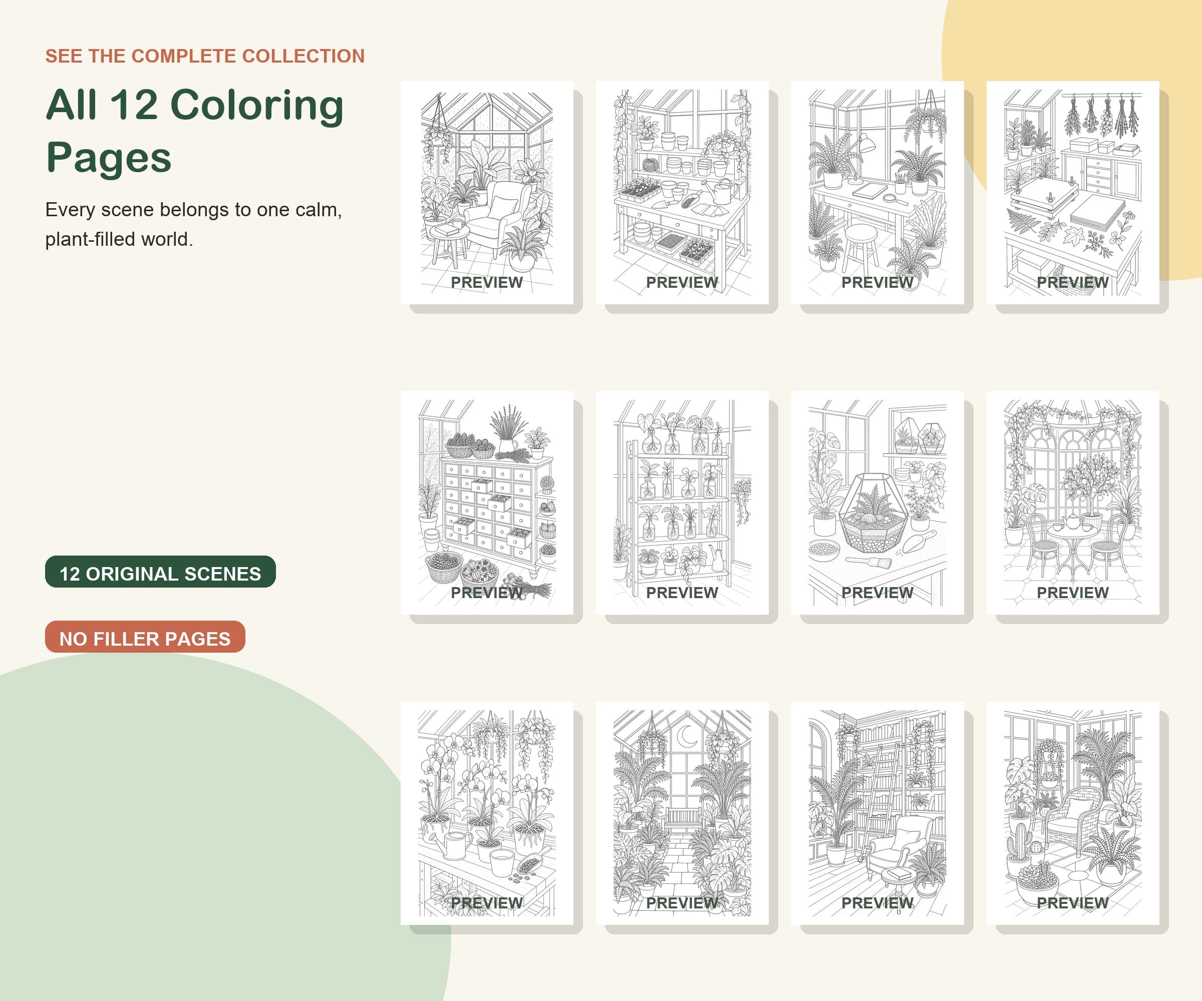 The Botanist's Study Coloring Pages preview 2
