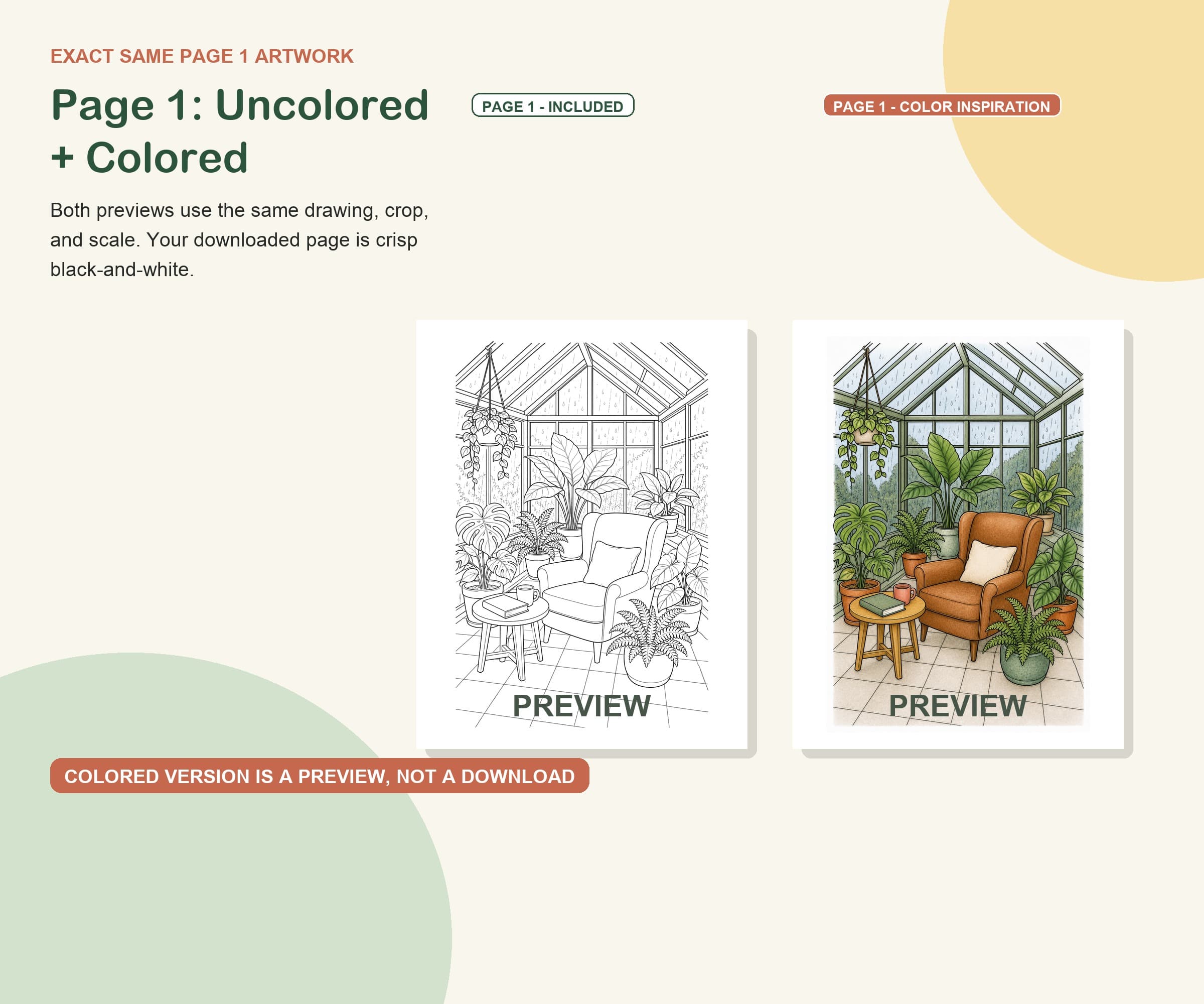 The Botanist's Study Coloring Pages preview 3